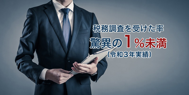 税務調査を受けた率、驚異の1％未満