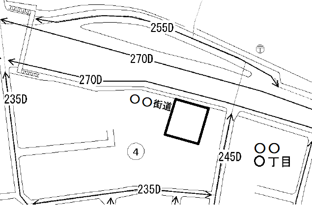 路線価図　仮説例