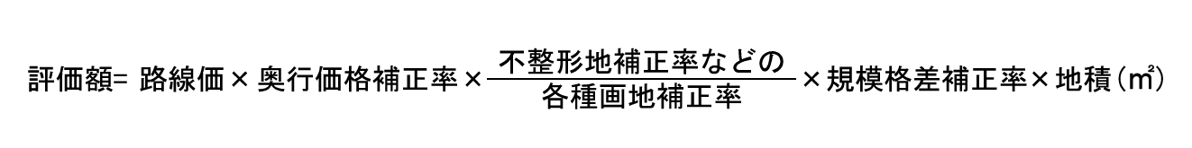 地積規模の大きな宅地の評価　評価額